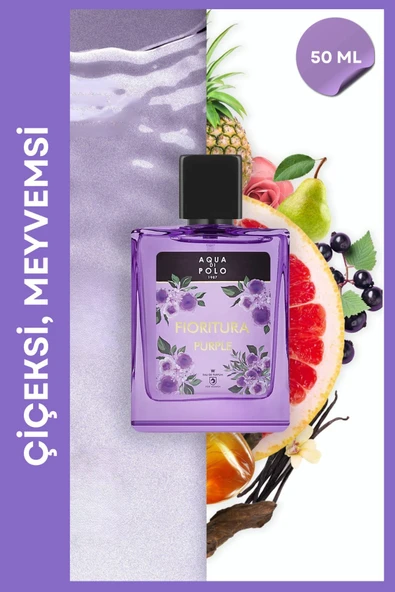 Aqua Di Polo Fioritura Purple Kadın Parfüm 50ml - Çiçeksi & Odunsu Koku ürün görseli 1