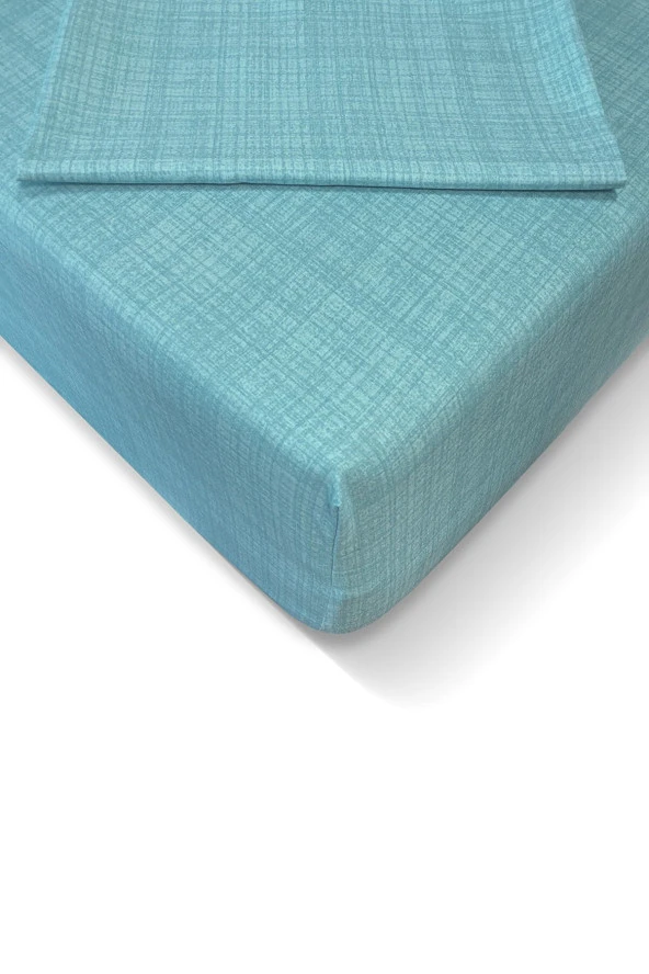 Alla Turca Ranforce 120*200 cm Lastikli Çarşaf Seti Petrol-120x200 ürün görseli 1