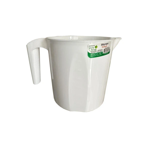 Polytime Plastik Beyaz Ölçekli Maşrapa - 1.5 Litre ürün görseli 1