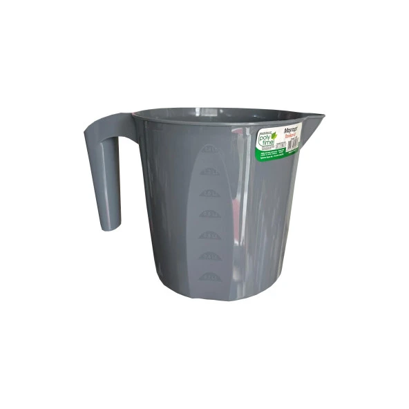 Polytime Plastik Gri Ölçekli Maşrapa - 1.5 Litre - Resim 2