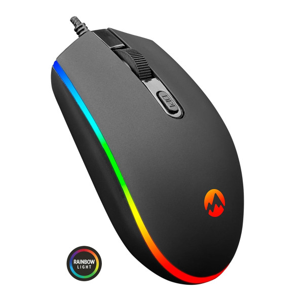 Everest SM-GX66 Usb Siyah Rainbow Aydınlatmalı Gaming Oyuncu Mouse ürün görseli 1