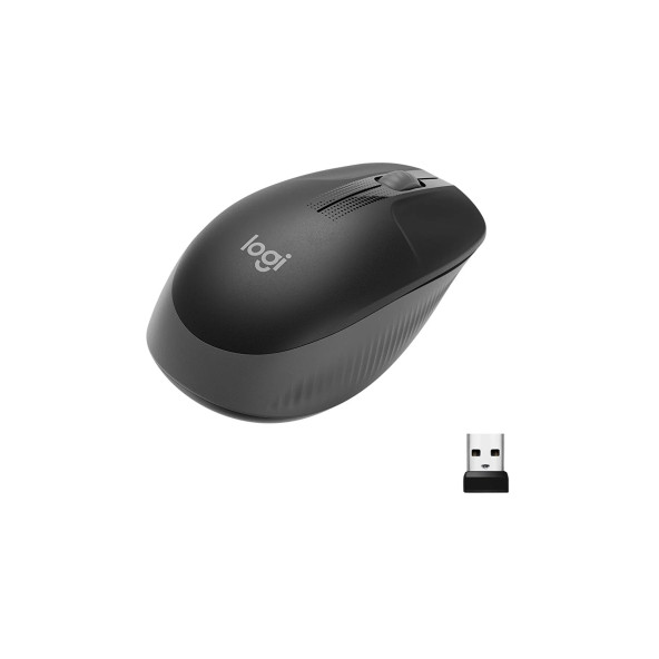 logitech M190 Büyük Boy Usb Alıcılı 1.000 Dpı Kablosuz Mouse - Gri ürün görseli 1