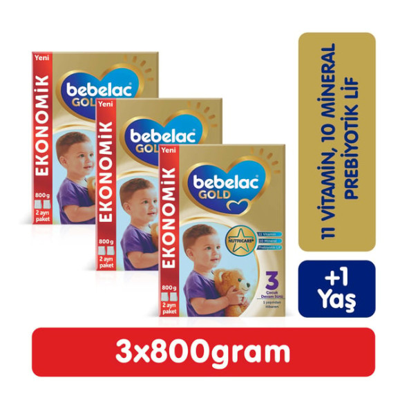 Bebelac Gold 3 Devam Sütü 800 gr 3 Adet ürün görseli 1