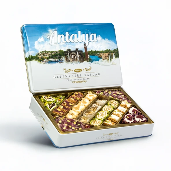 Tuğba Kuruyemiş Geleneksel Tatlar Metal Kutu 540 Gr (Antalya) ürün görseli 1