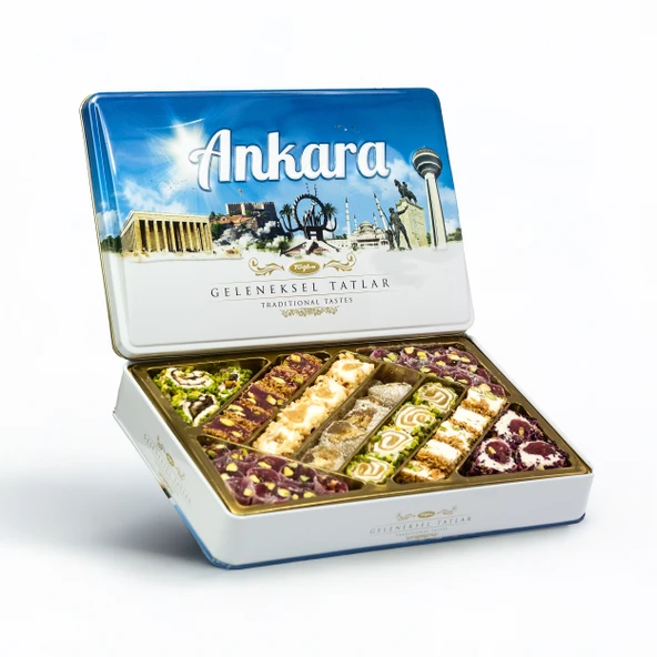 Tuğba Kuruyemiş Geleneksel Tatlar Metal Kutu 540 Gr (Ankara) ürün görseli 1