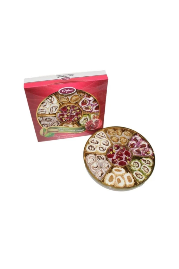 Tuğba Kuruyemiş Antep Fıstıklı Narlı Lokum 430 Gr(Turkish Delighrt) ürün görseli 1