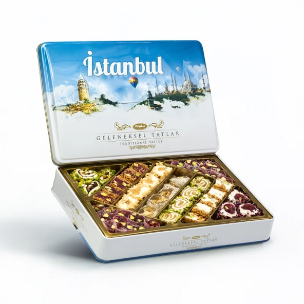 Tuğba Kuruyemiş Geleneksel Tatlar Metal Kutu 540 Gr (İstanbul) ürün görseli 1
