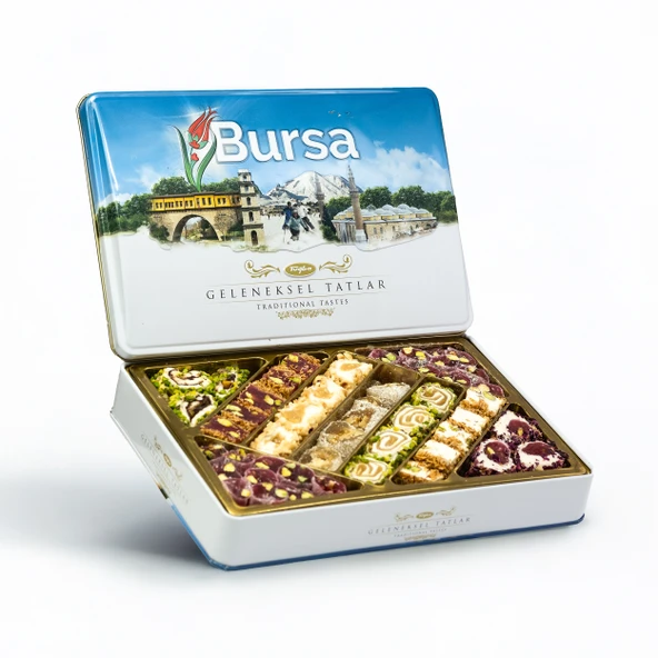 Tuğba Kuruyemiş Geleneksel Tatlar Metal Kutu 540 Gr (Bursa) ürün görseli 1