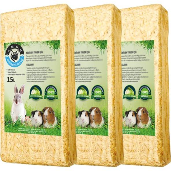Amon Doğal Elma Aromalı Kemirgen Talaşı 15 Lt. 3 ad ürün görseli 1