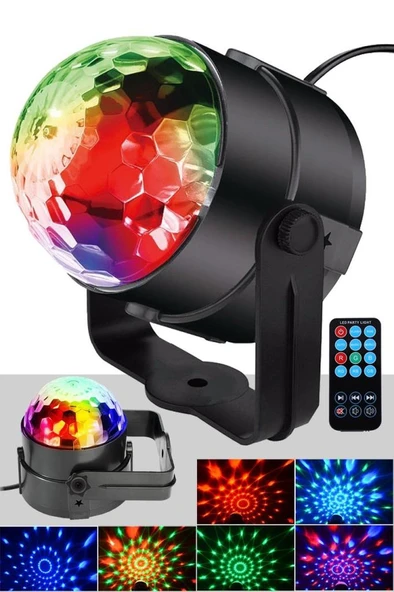 Quenlite QX-135 Mini Led Magic Disko Işığı Sahne Top Işık Sese Duyarlı Eğlence LED Işık ürün görseli 1