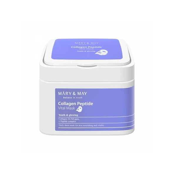 Mary and May Collagen Peptide Vital Nemlendirici Cilt Maskesi 30 Adet 400g ürün görseli 1