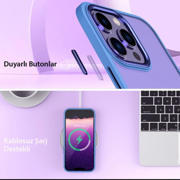 Newface iPhone 14 Pro Uyumlu Kılıf Power Silikon - Resim 8