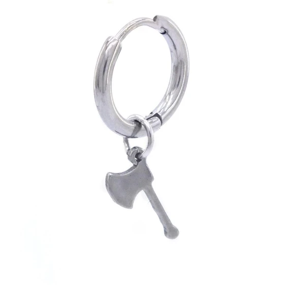 Erkek Çelik Küpe Balta Model UNK-484 - Resim 3