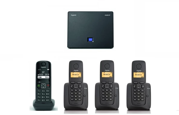 Gigaset AS690 IP 4 Dahili Dect Telsiz Kablosuz Telefon Santrali ürün görseli 1