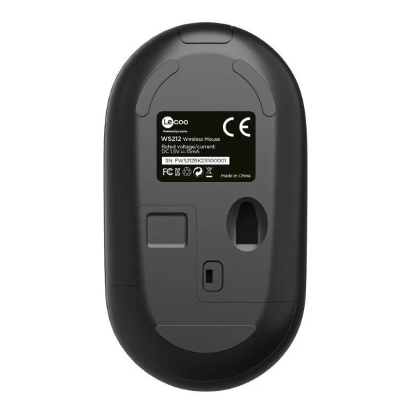 Lenovo Lecoo WS212 Kablosuz Mouse Siyah - Resim 3