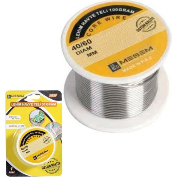 Meşem Havya Lehim Teli 1 mm 50 Gram - Resim 3