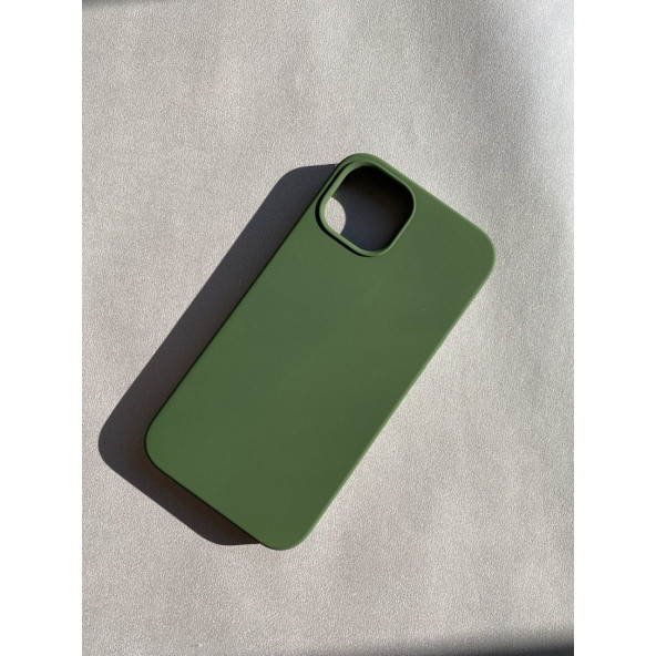 İphone 15 PRO Uyumlu İçi Kadife Süet Yumuşak Liquid Silikon Lansman Kılıf YEŞİL ürün görseli 1