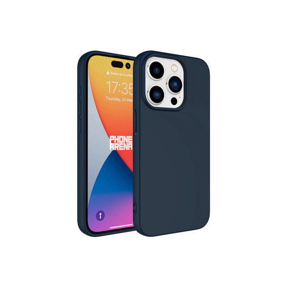 İphone 15 PRO Uyumlu İçi Kadife Süet Yumuşak Liquid Silikon Lansman Kılıf LACİVERT ürün görseli 1