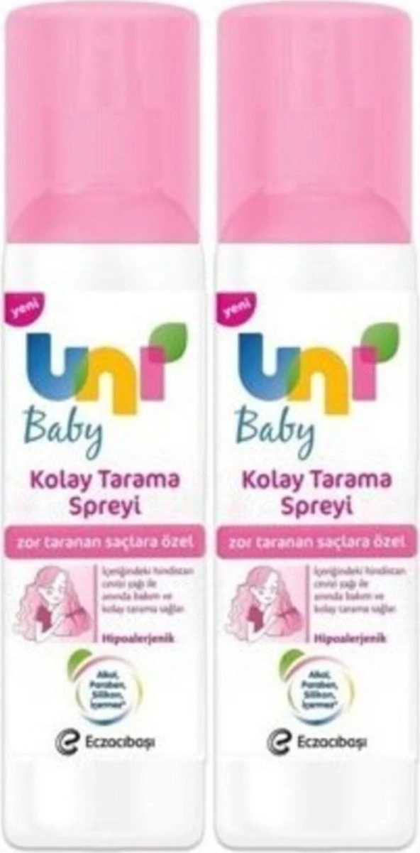 Uni Baby Kolay Tarama Spreyi 200 ml x 2 Adet ürün görseli 1