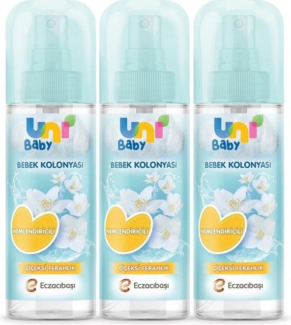 Uni Baby Kolonya Çiçeksi Kokular 150 ml x 3 Adet ürün görseli 1