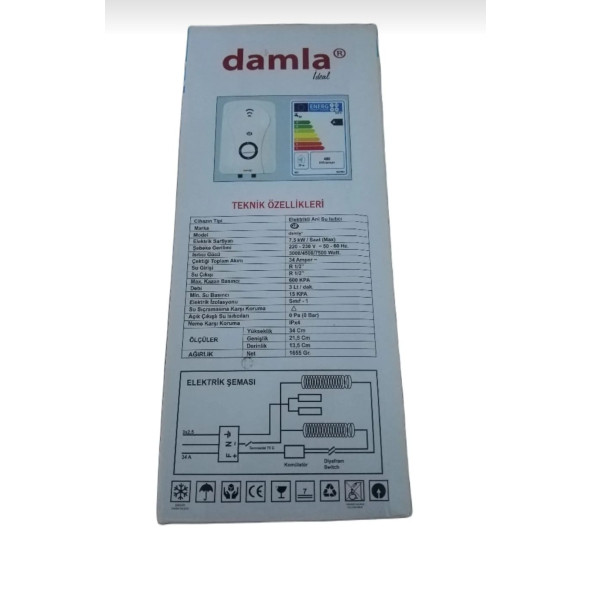 aydın deya damla ıdeal elektriklı şofben - Resim 3