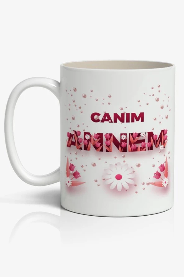 Canım Annem Yazılı Anneler Günü Tasarımlı Yazılı Baskılı Kupa Bardak Baskılı Kahve Kupa ürün görseli 1
