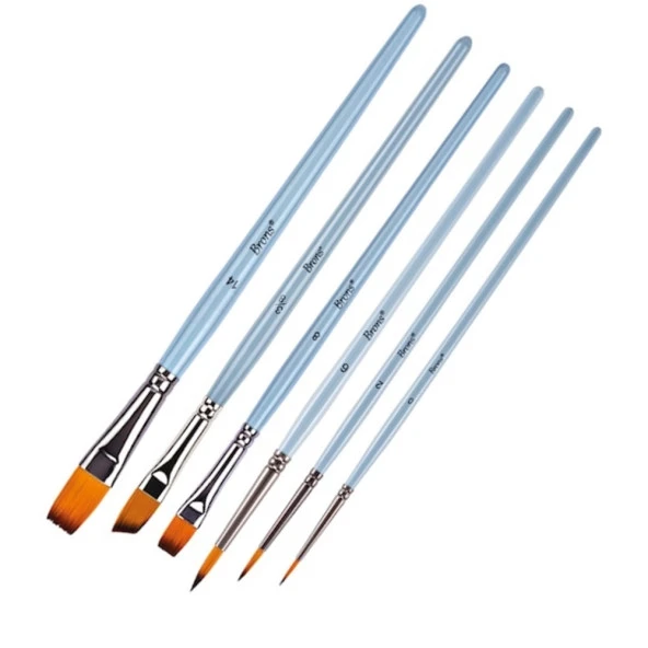 Brons Fırça Blister Set 2 ( 123 Serisi No:0-2-6 Kısa Sap-725 Serisi No:10 Kısa Sap-200F Seri No:8-14 Kısa Sap) ürün görseli 1