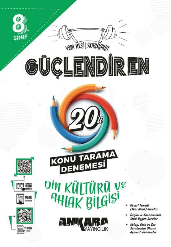 Ankara Yayıncılık 8.⁠ ⁠Sınıf Güçlendiren Din Kültürü ve Ahlak Bilgisi 20'li Konu Tarama Denemesi ürün görseli 1