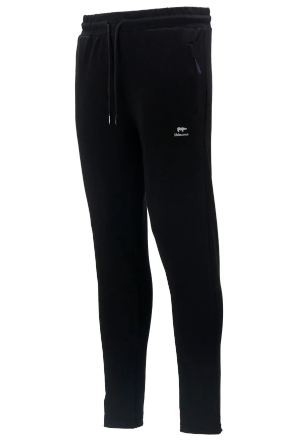 Erkek Düz Paça Standart Fit Lastikli Siyah Eşofman Altı ürün görseli 1