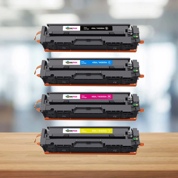 TONERMAX® Hp Color LaserJet Pro MFP M454nw Muadil Toneri - Çipli/ Hp 415A Muadil Toner Set - Çipli ürün görseli 1