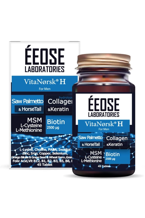 EEOSE Vitanorsk H For Men (saç Dökülmesine Karşı, 45 Tablet) ürün görseli 1