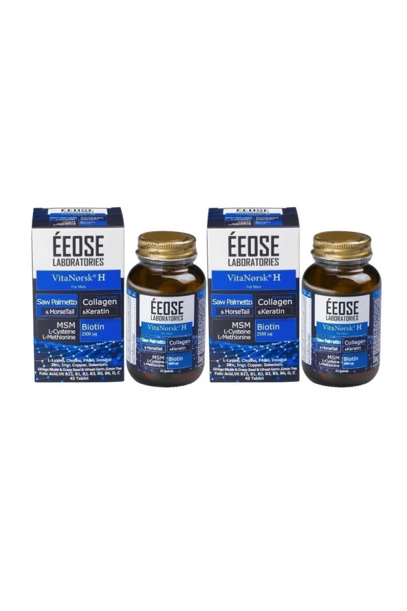 EEOSE Vitanorsk H For Men Saç Dökülmesine Karşı 45 Tablet 2 Adet ürün görseli 1
