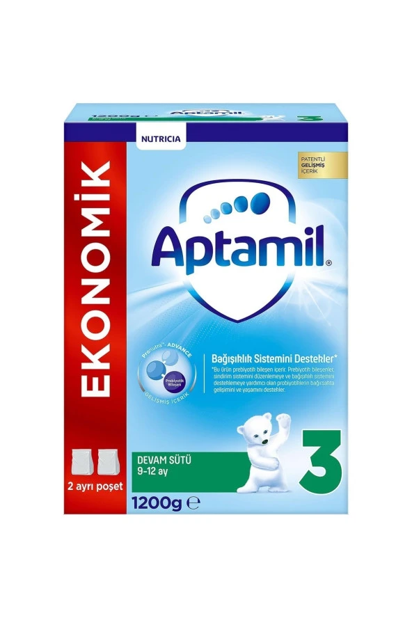 APTAMİL 3 Bebek Devam Sütü 9-12 Ay 1200gr ürün görseli 1