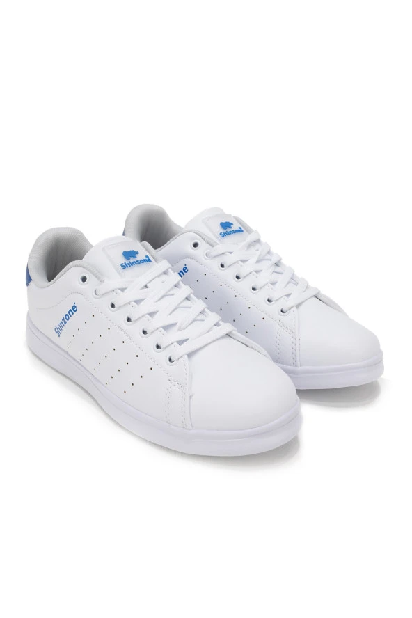 Erkek Sneakers Bağcıklı Beyaz Saks Spor Ayakkabı ürün görseli 1