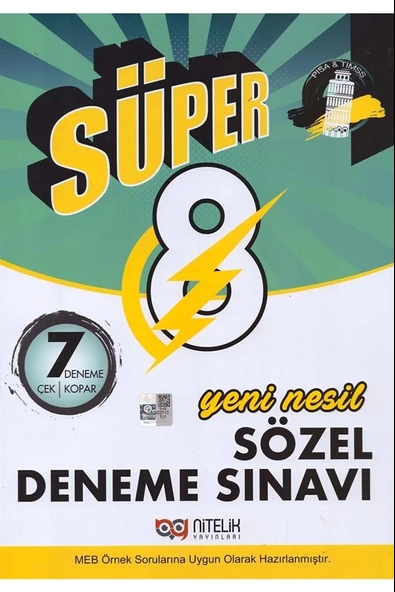Nitelik 8.sınıf Yeni Nesil Süper Sözel 7 Deneme ürün görseli 1