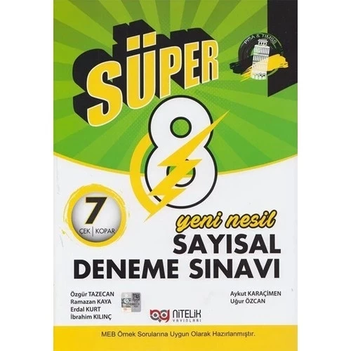 Nitelik Yayınları 8. Sınıf LGS Sayısal Yeni Nesil Süper 7 Deneme ürün görseli 1