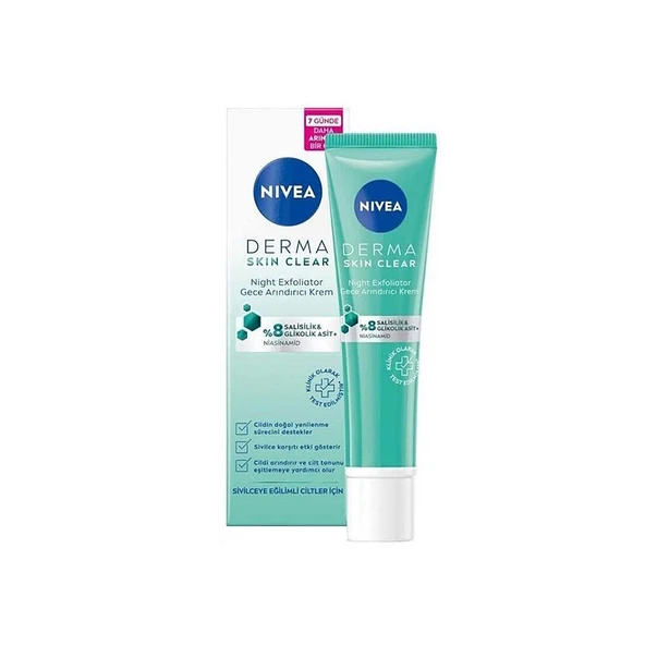 Nivea Derma Skin Clear Gece Arındırıcı Krem 40ml ürün görseli 1