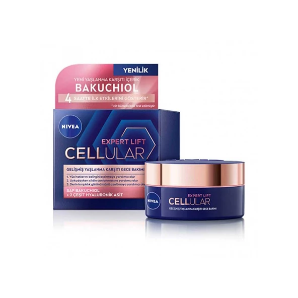 Nivea Expert Lift Cellular Yaşlanma Karşıtı Gece Bakım Kremi 50ml ürün görseli 1