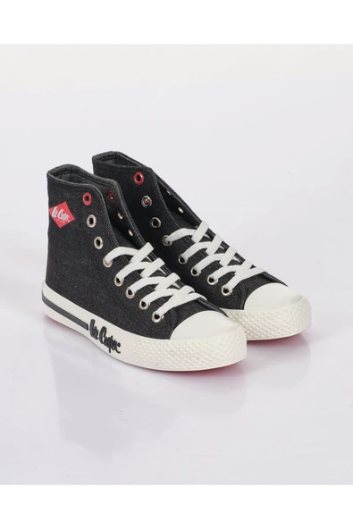 Lee Cooper Kadın Denim Sneaker Ayakkabı - Yüksek Bilekli, Minimalist Streetwear ürün görseli 1