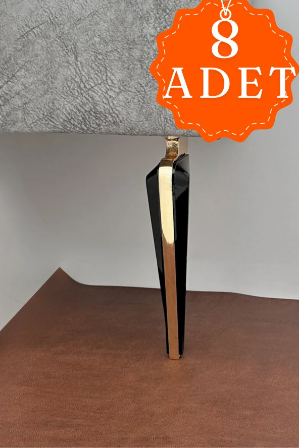 Wings Gold Siyah Mobilya Koltuk Ayağı Chester Komidin Tv Ünitesi Vestiyer Ayağı 21 Cm 8 Adet ürün görseli 1