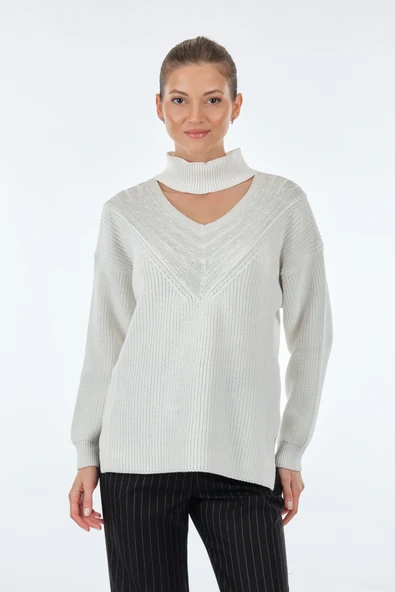 Unique Mode Minimalist Boğazlı Oversize Triko - Günlük Şıklık ürün görseli 1