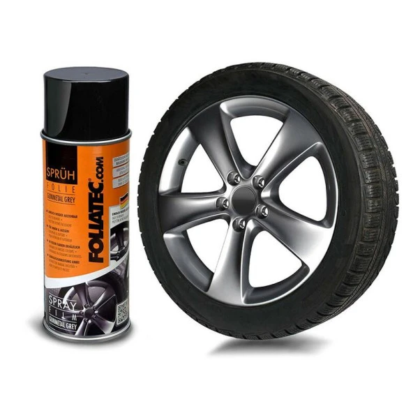Foliatec Jant Metal Sprey Folyo Yüzey Kaplama Seti 2x400ml. Tunç Metalik Gri Mat ürün görseli 1