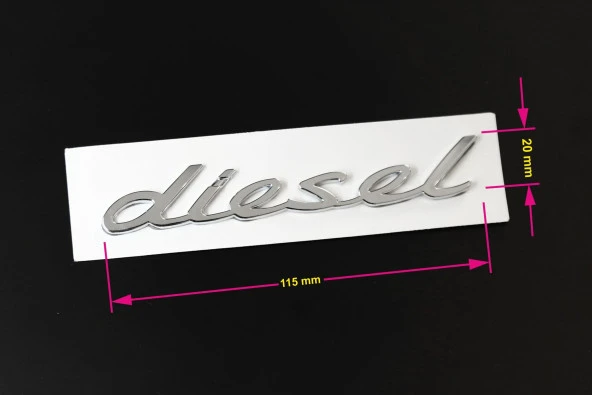 PORSCHE DİESEL ÇAMURLUK YAZISI KROM 958 559 675 01 ürün görseli 1
