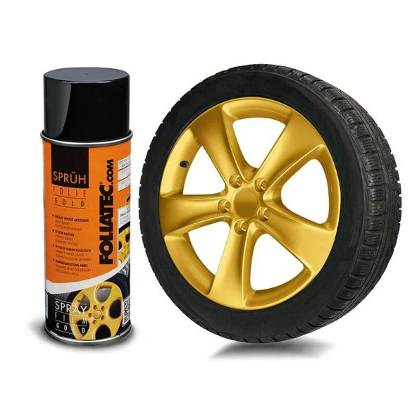Foliatec Jant Metal Sprey Folyo Yüzey Kaplama Seti 2x400ml. Metalik Altin Mat ürün görseli 1