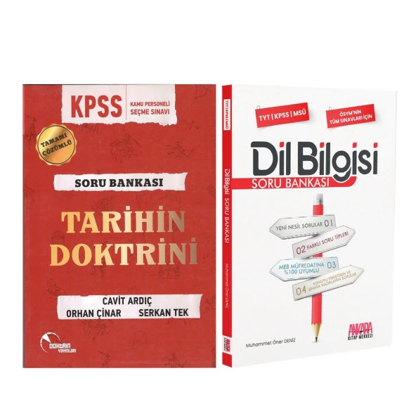 Doktrin KPSS Tarih ve AKM Dil Bilgisi Soru Bankası Seti 2 Kitap ürün görseli 1