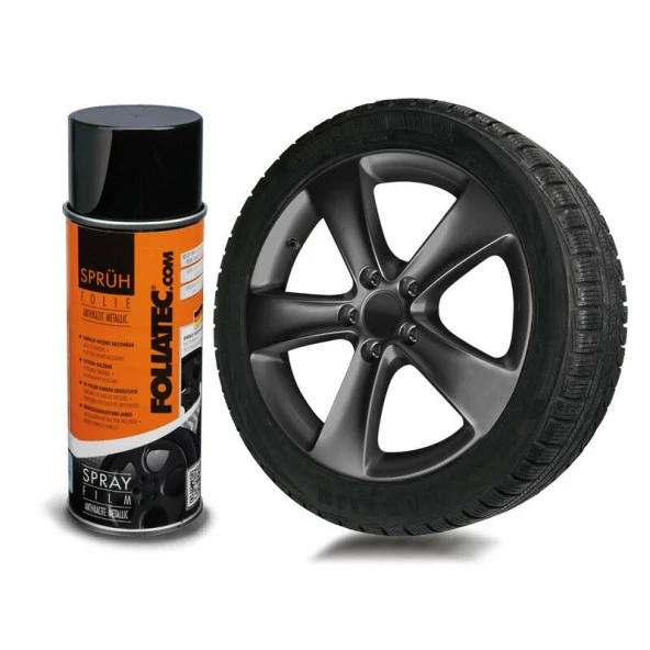 Foliatec Jant Metal Sprey Folyo Yüzey Kaplama Seti 2x400ml. Antrasit Metal Mat ürün görseli 1