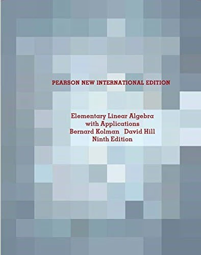 Elementary Linear Algebra with Applications 9th Ed. Kolman Hill ürün görseli 1