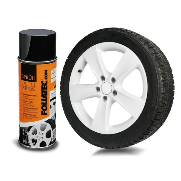 Foliatec Jant Metal Sprey Folyo Yüzey Kaplama Seti 2x400ml. Parlak Beyaz ürün görseli 1