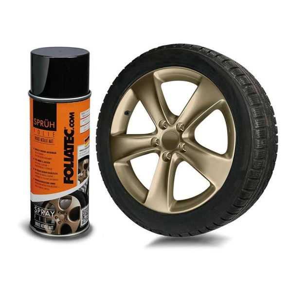 Foliatec Jant Metal Sprey Folyo Yüzey Kaplama Seti 2x400ml. Metalik Bronz Mat ürün görseli 1