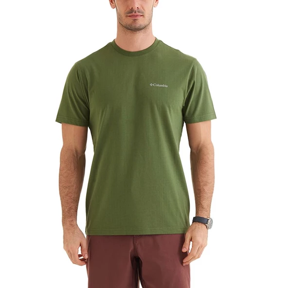 Columbia Csc M Basic Sm Logo Brushed Ss Tee Erkek Kısa Kollu Tişört CS0282-352 ürün görseli 1